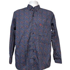 Ariat Tec Mens Long Sleeve Patterned Button Down Shirt M